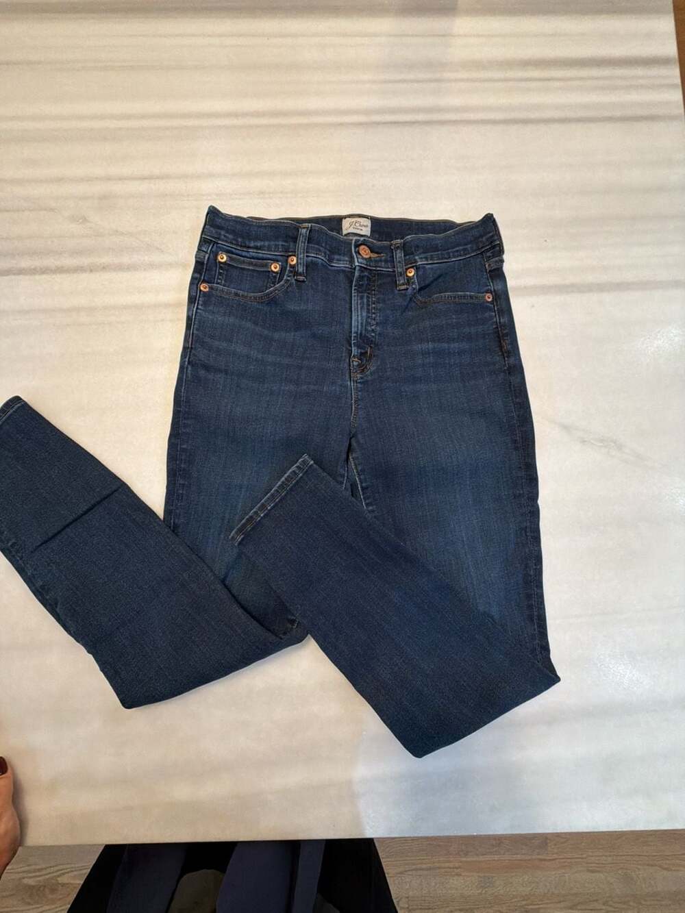 J.Crew 9" Toothpick Jeans Size 28 Dark Wash Denim Skinny